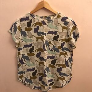 H&M Cat pattern Top